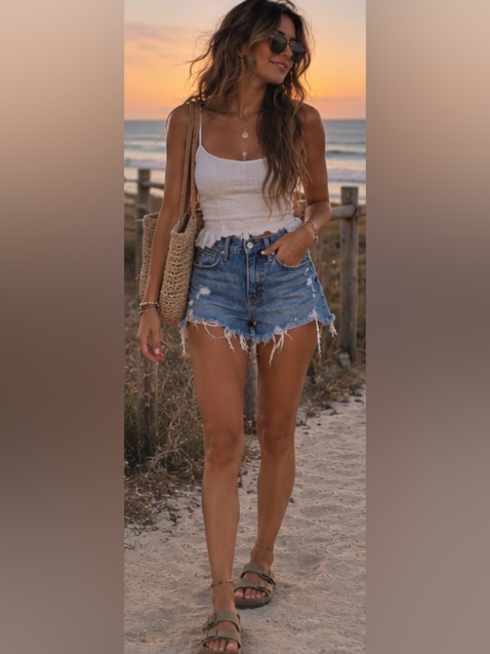 Good American High-Rise Bombshell Cutoff Denim Shorts coastal western grunge Y2K